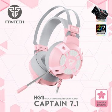 Fantech CAPTAIN 7.1 HG11 SAKURA Edition 7.1 Wired Gaming Headphone-FANTECH HG11 SAKURA