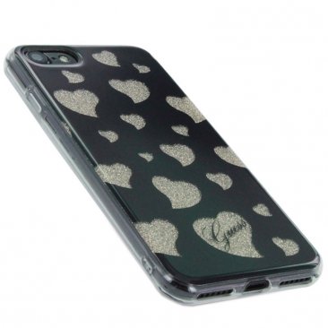 Guess Hearts TPU Case for iPhone 7 - Black