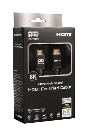 RANSOR Ultra High Speed 8K HDMI 2.1 Certified Cable- RNSR-CBL-H21183