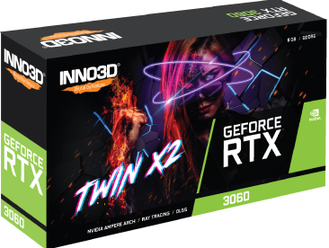 Inno3D GeForce RTX 3060 Twin X2 8GB Graphic Card - N30602-08D6-11902130