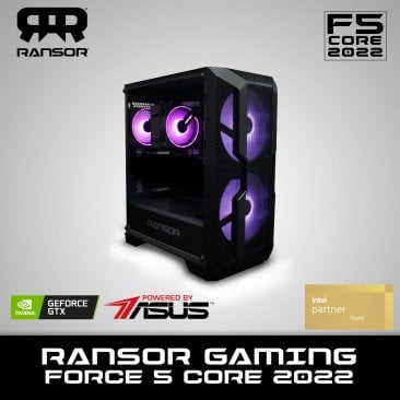RANSOR Gaming Force 5 Core 2022: Intel Core i5-10400, NVIDIA GTX 1660 TI 6GB, 16 GB DDR4, 500GB SSD, 700W PSU, Windows 10 Pro - 1 Year Warranty - RNSR-PC-F5-CORE-2022