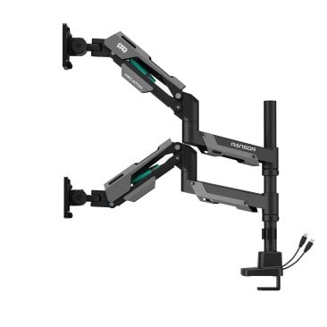 RANSOR® Hecaton Nitro Pro Dual Monitor Arm