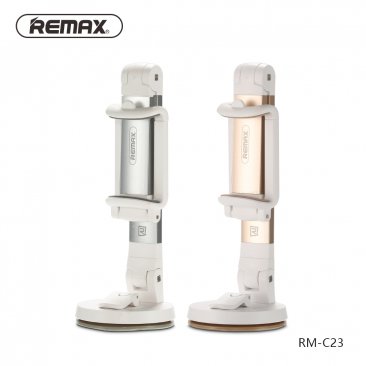 Remax RM-C23 Multi Angle Rotation Car Desktop Mount Holder Stand for Mobile Phone 3 to 6.3 Inch - Pink / White