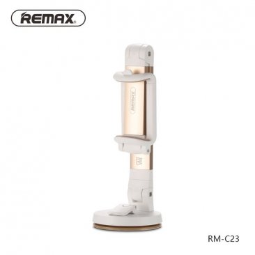 Remax RM-C23 Multi Angle Rotation Car Desktop Mount Holder Stand for Mobile Phone 3 to 6.3 Inch - Pink / White