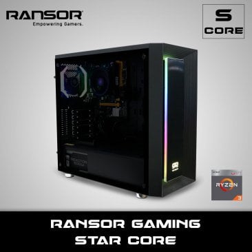 RANSOR Gaming Star Core: AMD 3200G, 8 GB RAM, 500 GB SSD, 500W Power Supply, 1 Year Warranty - RNSR-PC-STAR-20