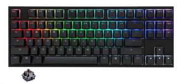 Ducky One 2 TKL RGB Cherry Brown RGB Switch-Black keycaps/ Black top case white bottom case | ENG/ARABIC Keys -DKON1787ST-BARALAZT1