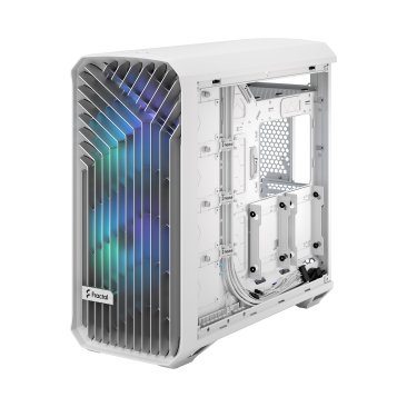 Fractal Design Torrent Mid-Tower Case with Clear Tempered Glass Side Panel and RGB Fans White - FD-C-TOR1A-07
