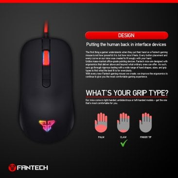 Fantech G10 Rhasta USB Gaming Mouse- Black