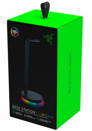 Razer Base Station V2 Chroma, USB HUB Headset Stand with Razer Chroma RGB- Black-RC21-01510100-R3M1