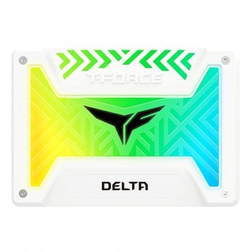 Team Group 250GB T-Force Delta RGB SSD - White - T253TR250G3C413