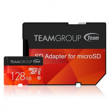 Team TCUSDX128GUHSII44 Group Xtreem 128GB Micro SDXC UHS-II U3 Memory Card