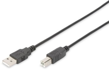 Digitus USB connection cable, type A - B M/M, 1.8m, USB 2.0 compatible, bl - DB-300102-018-S
