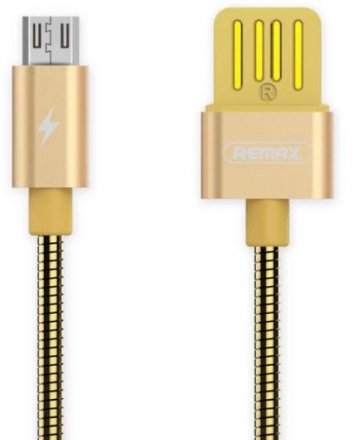 REMAX RC-080m 1m USB to Micro USB Data Sync Charging Cable - Gold
