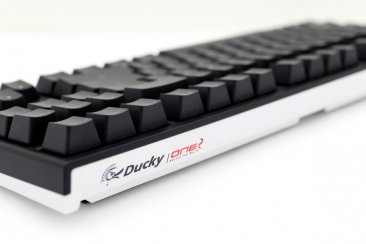 Ducky One 2 TKL RGB Cherry Red RGB Switch/Black keycaps/ Black top case white bottom case | ENG/ARABIC Keys -DKON1787ST-RARALAZT1