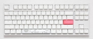 Ducky One 2 TKL RGB Cherry Red RGB Switch White/ Black keycaps/ White top case white bottom case | ENG/ARABIC Keys - DKON1787ST-RARALWWT1
