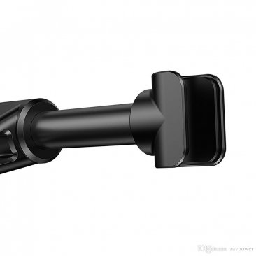 Baseus SUHZ-01 360 Degree Rotation Headrest Bracket Adjustable Car Backseat Holder for Cellphones/Tablets - Black