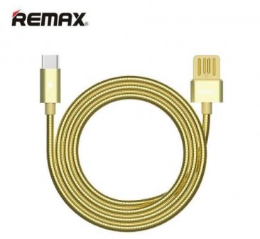 REMAX RC-080a 1m USB to USB-C / Type-C Data Sync Charging Cable - Gold