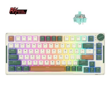Royal Kludge RKH81 Wireless RGB Mechanical Gaming Keyboard - Sky Cyan Switches, Eng/Ara Layout, Time Machine - RKH81 SKYCYN/TIMING