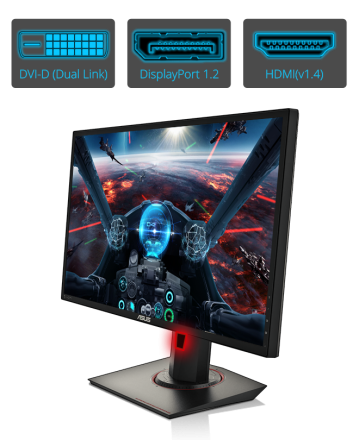 Asus MG248QR 24" Full HD 1ms 144Hz DP HDMI FreeSync/Adaptive Sync Eye Care eSports Gaming Monitor