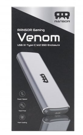 RANSOR Gaming Venom USB 3.1 Type-C M.2 SSD Enclosure - RNSR-SSD-VENOM-01