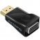 VicTsing Gold-Plated HDMI to VGA Converter Adapter for PC, Laptop, DVD, Desktop and other HDMI Input Devices - Black