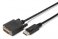 DIGITUS DisplayPort adapter cable, DP - DVI (24+1) M/M, 2.0m, w/interlock, DP 1.1a compatible