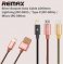 REMAX RC-080a 1m USB to USB-C / Type-C Data Sync Charging Cable - Gold