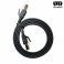 RANSOR® CAT8 1m/3ft Premium Flat Ethernet Cable - Black