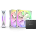 NZXT F120RGB Duo - 120mm Dual-sided RGB Fan - Triple Pack w/RGB Controller White - RF-D12TF-W1.ME