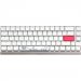 Ducky One 2 SF 65% RGB Cherry Silent Red RGB Switch White/English-Arabic/ White keycaps/ White case/-1 Year Warranty