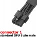 Dual 6 Pin Female to 8 Pin Male,TeamProfitcom GPU Power Adapter Cable Braided Sleeved 9 inches