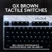 Logitech KDA US International GX Brown Tactile Mechanical Gaming Keyboard - 920-010077