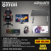 Combo Killer Offer-R1: Ransor Legend Chair, Ransor Zone Gaming Desk, Asus 22" Full HD 1Ms 60Hz Monitor, Fantech Gaming Headset, Fantech Mechanical RGB Gaming Keyboard & Mouse, Ransor Gaming MoozePad XL - COMBO-K-R1