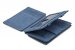 Garzini Magic Coins and ID Window Wallet RFID Leather Hold Up to 17 Card - Sapphire Blue