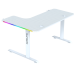 RANSOR Space-L RGB Corner Gaming Desk - White - RNSR-GD-SPLSTD-WHT