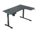 RANSOR SPACE-L Pro RGB Height Adjustable Desk - Black - RNSR-GD-SPLPRO-BLK