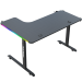RANSOR SPACE-L Pro RGB Height Adjustable Desk - Black - RNSR-GD-SPLPRO-BLK